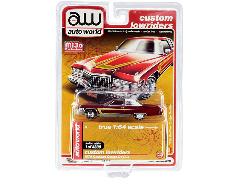 1976 Cadillac Coupe DeVille White Diecast Model Car Lowriders