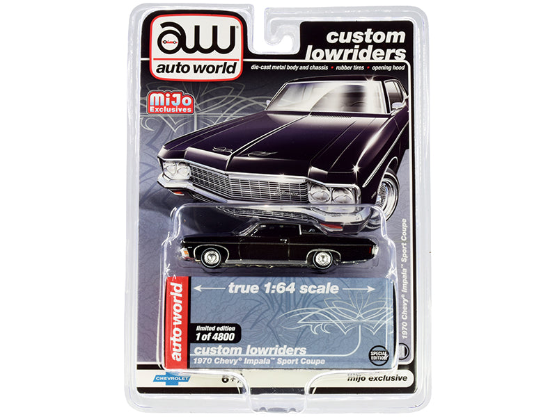 1970 Chevrolet Impala Sport Black Diecast Model Car Lowriders