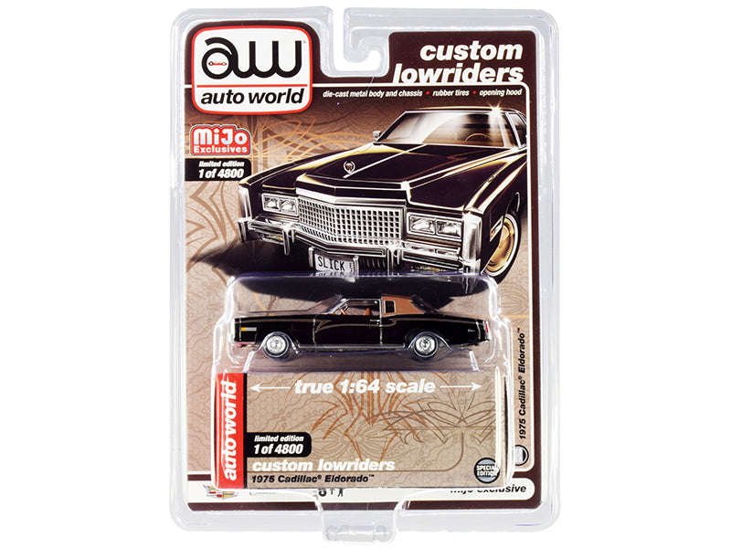 1975 Cadillac Eldorado  Black Diecast Model Car Lowriders