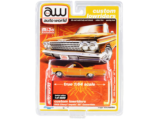 1962 Chevrolet Impala SS Yellow Diecast Model Car Lowriders
