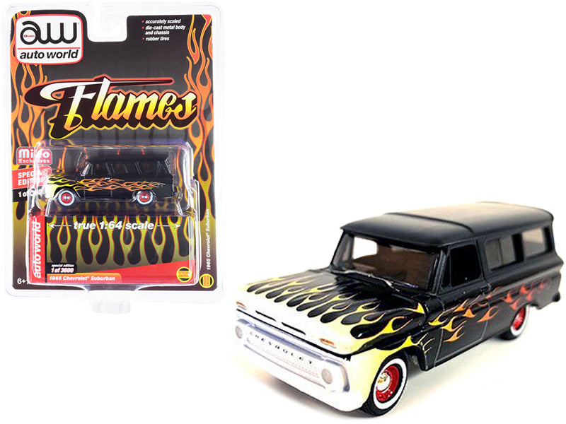 1965 Chevrolet Suburban Custom Black Diecast Model Car 