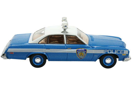 Brand new 1/43 scale car model of 1974 Buick Century Police Blue and White NYPD New York City Police Department Limited Edition to 333 piece