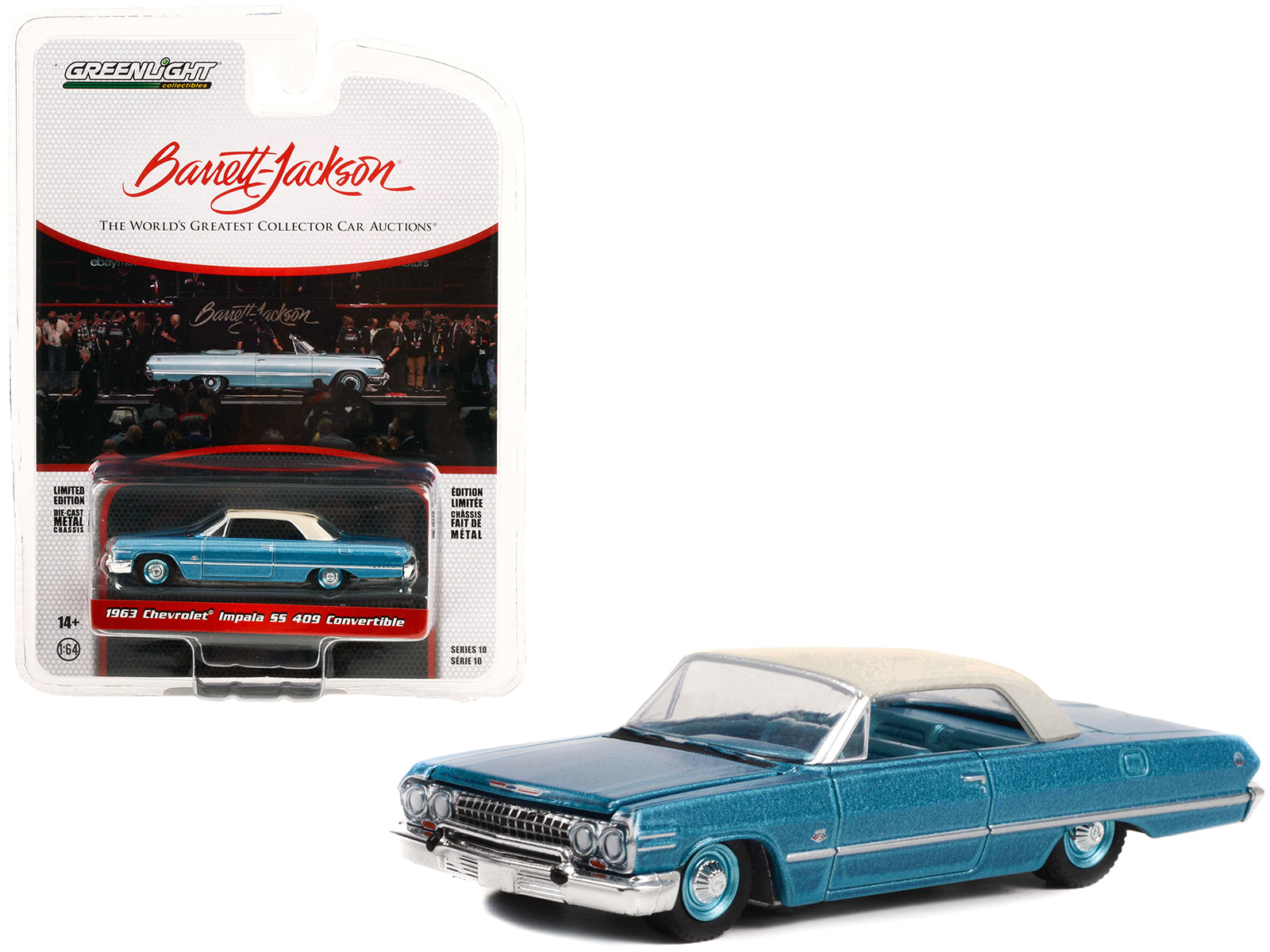 1963 Chevrolet Impala SS Blue Diecast Model Car 