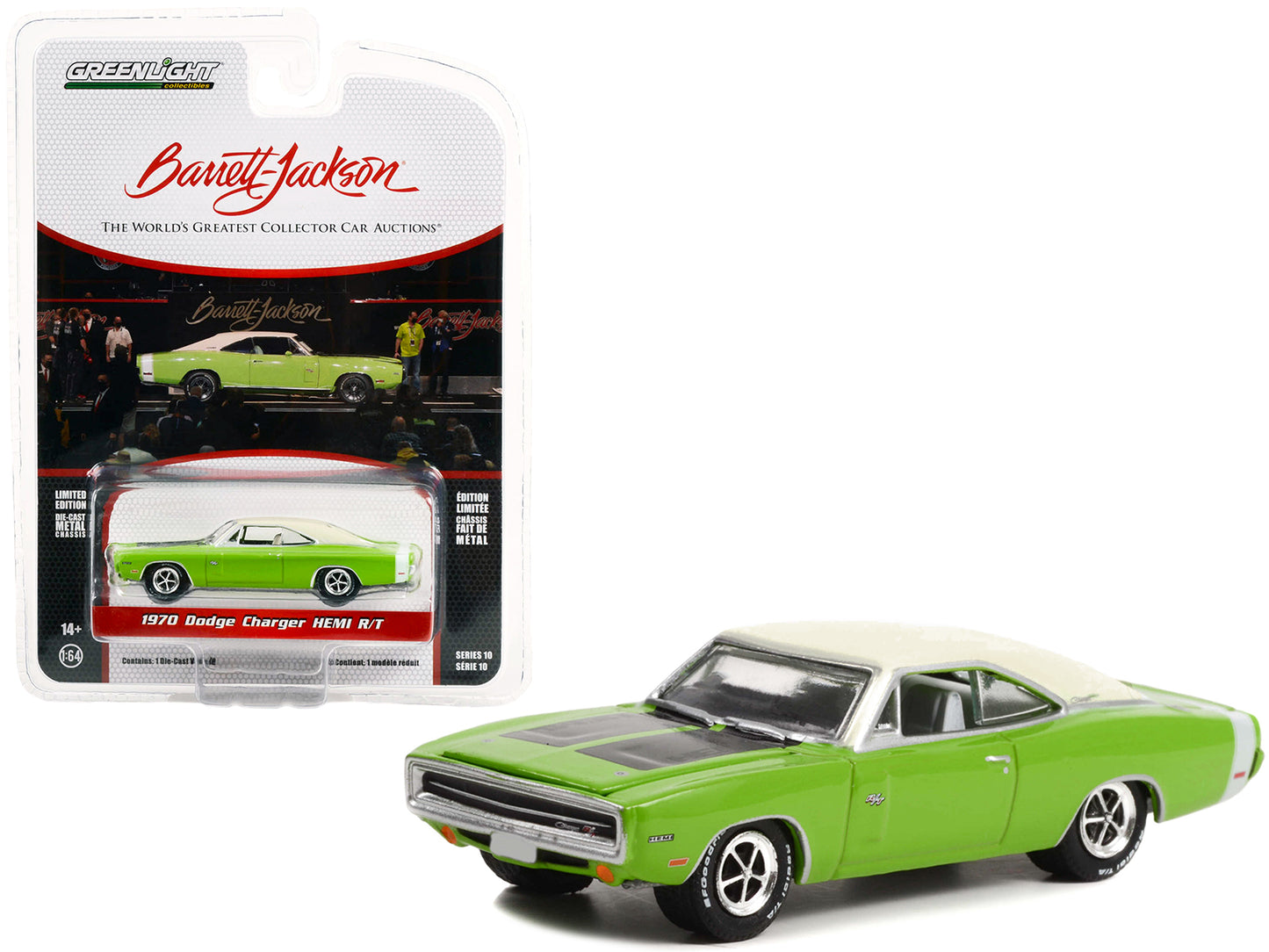 1970 Dodge Charger HEMI Green Diecast Model Car 