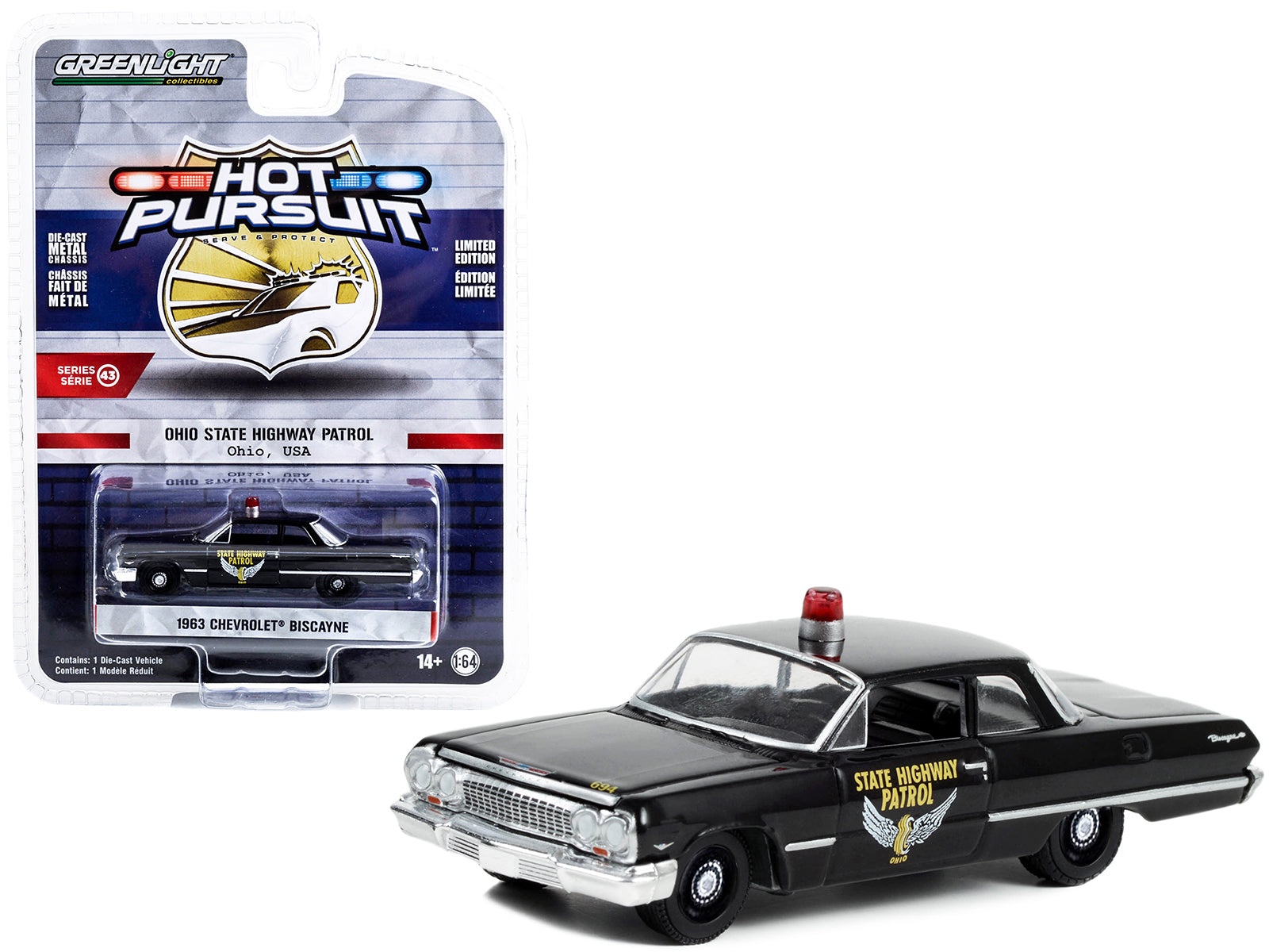 1963 Chevrolet Biscayne  Black Diecast Model Car 