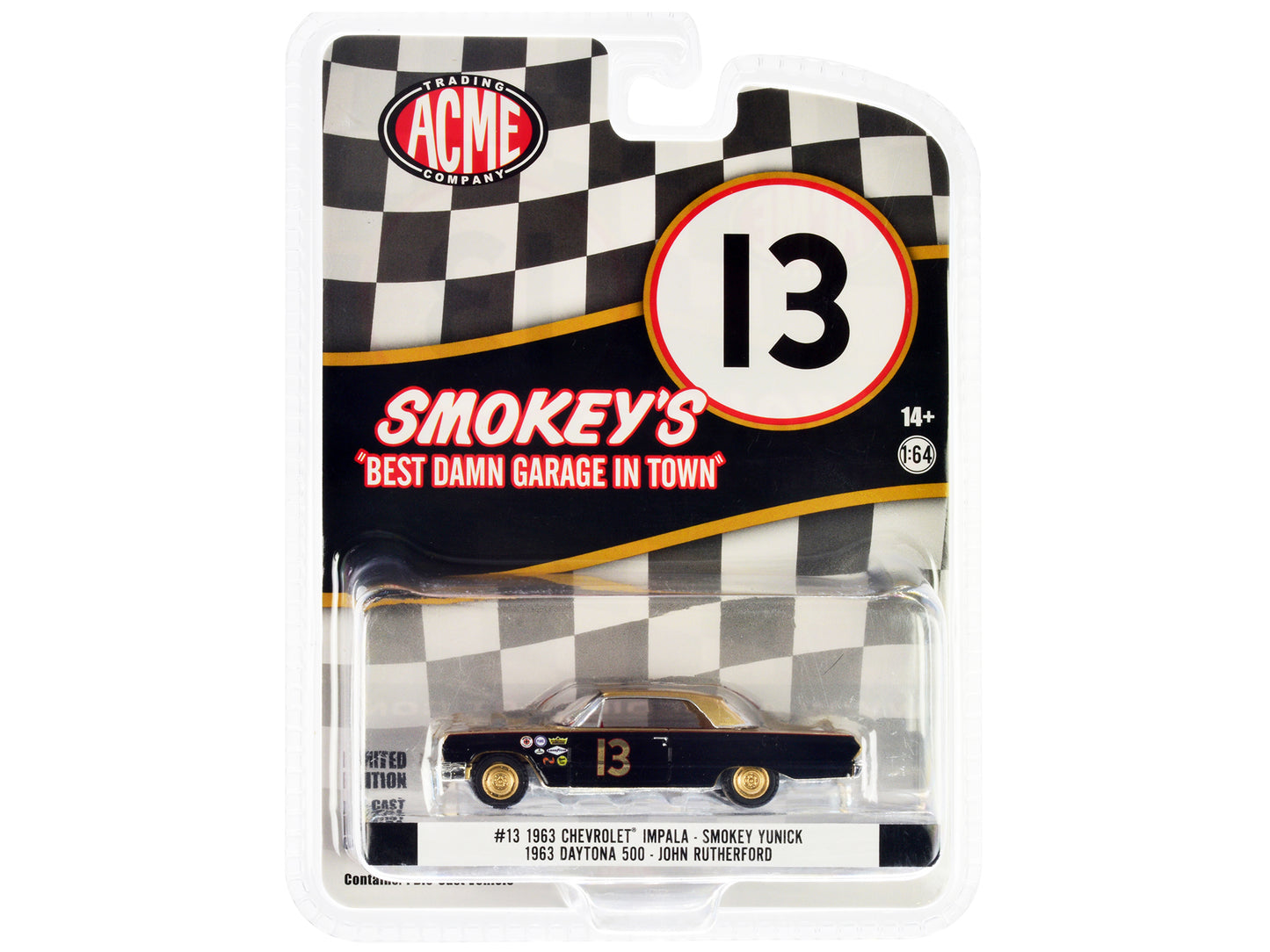 1963 Chevrolet Impala #13  Diecast Model Race Car 