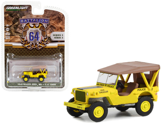Brand new 1/64 scale diecast car model of 1949 Willys Jeep MB U.S. Army "545th Military Police Company Camp Drake, Japan