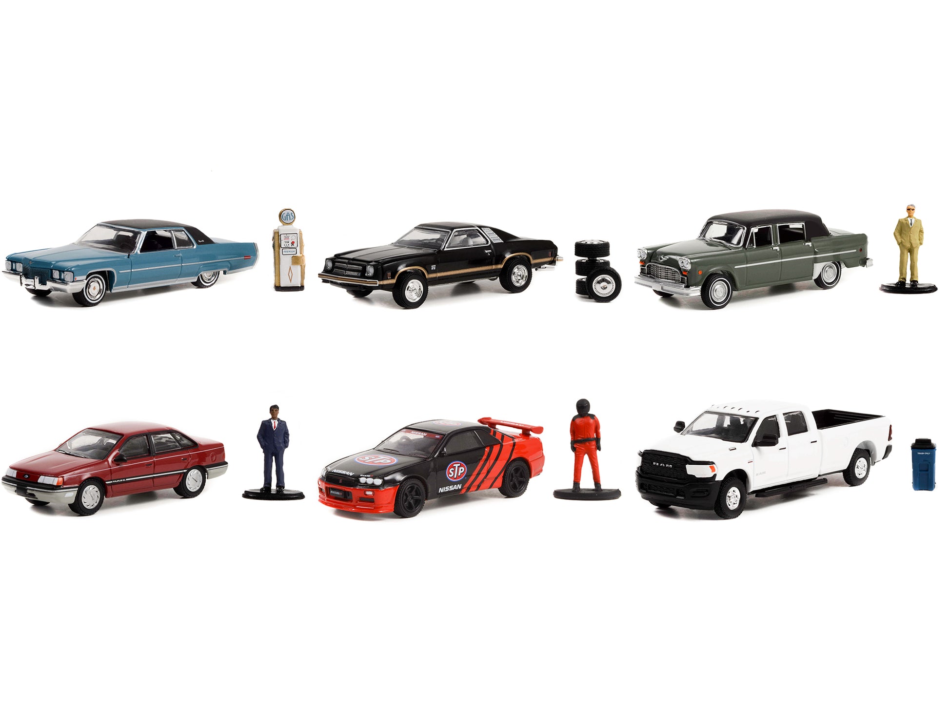 Brand new 1/64 scale diecast car models of The Hobby Shop Set of 6 pieces Series 13 die cast model cars by Greenlight.
Brand new boxes.
Li