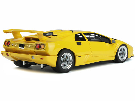 Brand new 1/18 scale car model of 1995 Lamborghini Diablo Jota Corsa Yellow "Tamura" model car by GT Spirit.
Brand new 