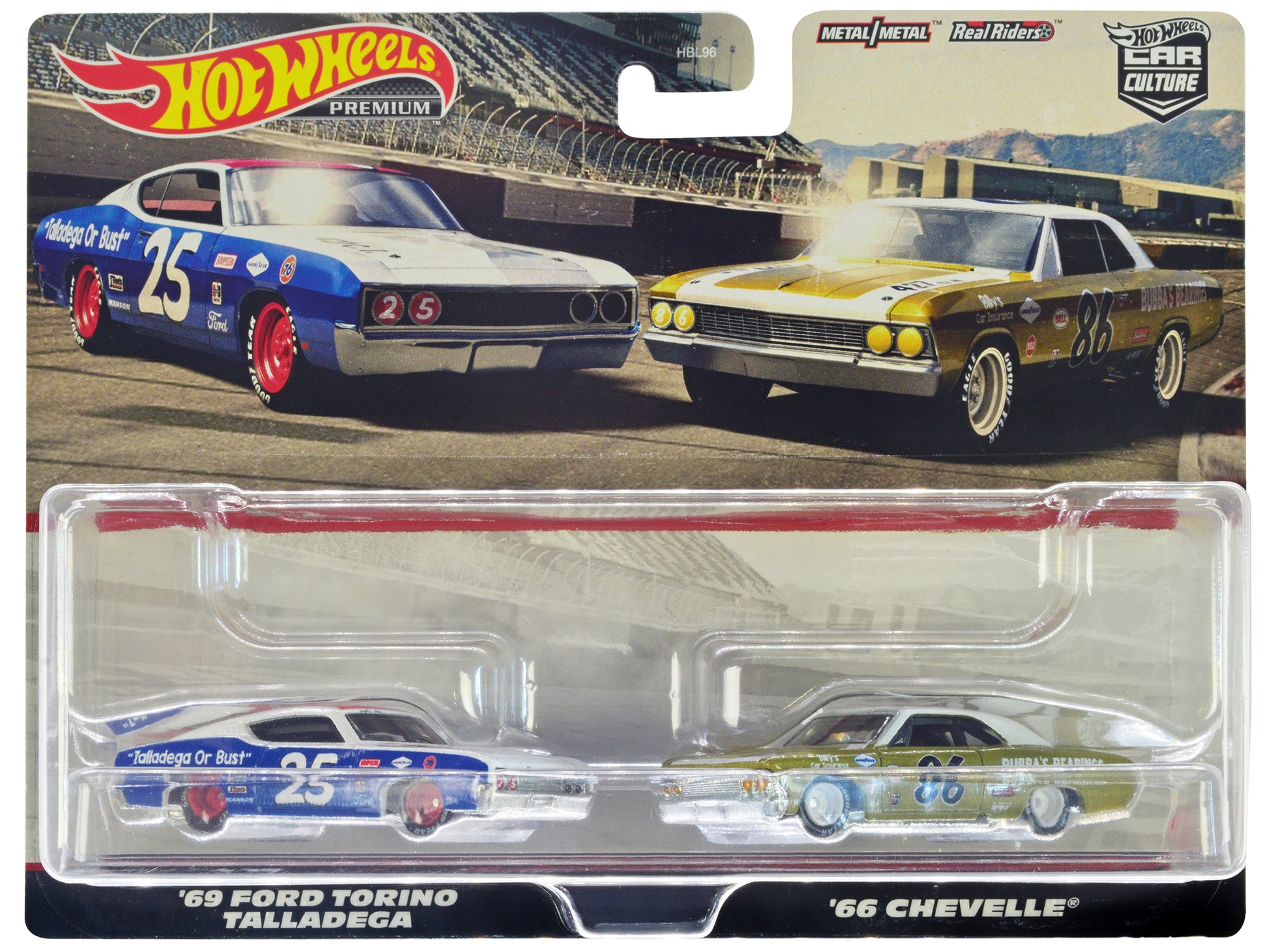 1969 Ford Torino White Diecast Model Race Car 