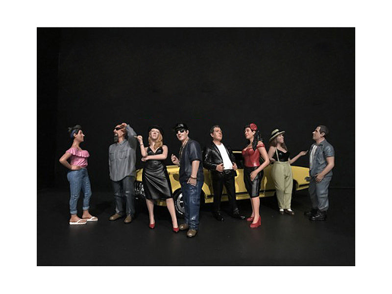 Hanging Out 8 Piece set of   Model Lifestyle Figure 