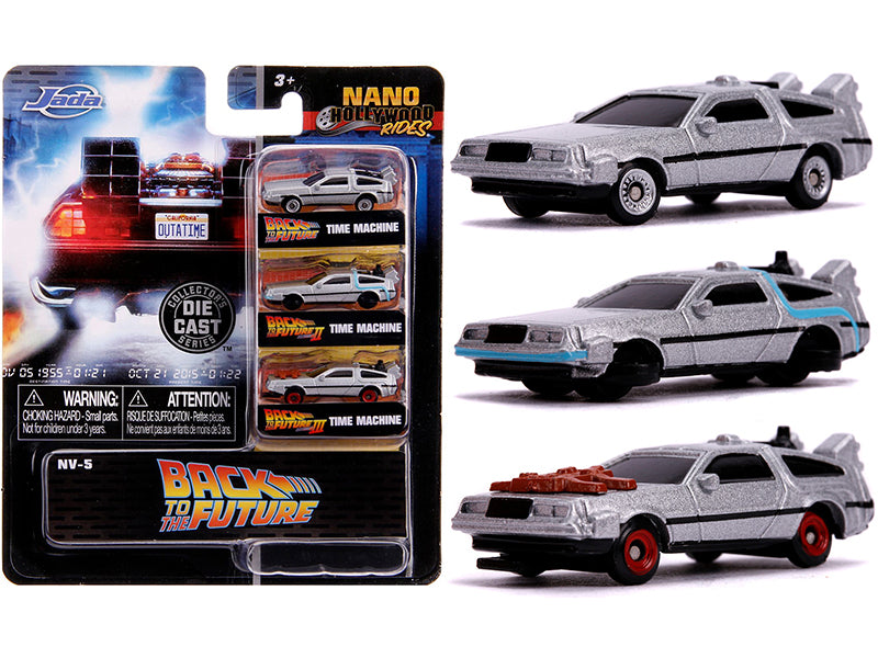 Back to the Future Silver Diecast Model Car/Truck Set 