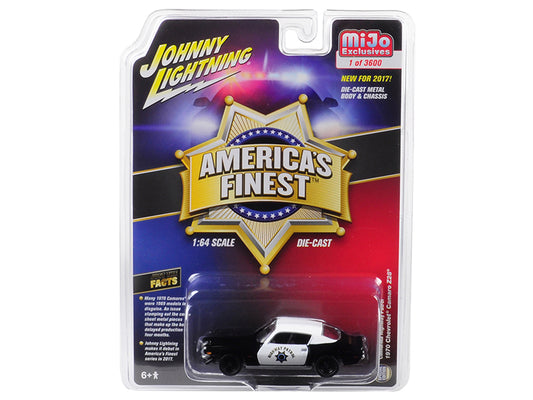 1970 Chevrolet Camaro Z28 Black & White Diecast Model Car 