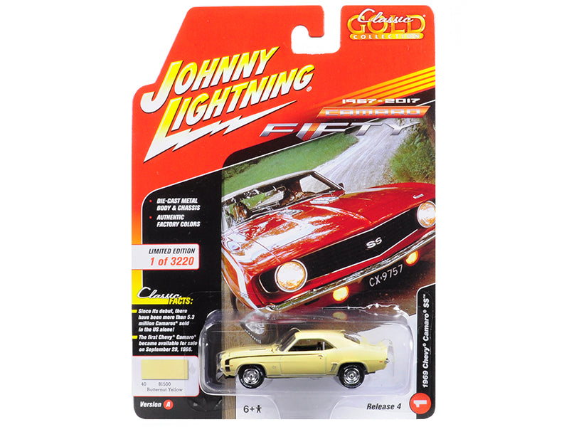 1969 Chevrolet Camaro SS Yellow Diecast Model Car 