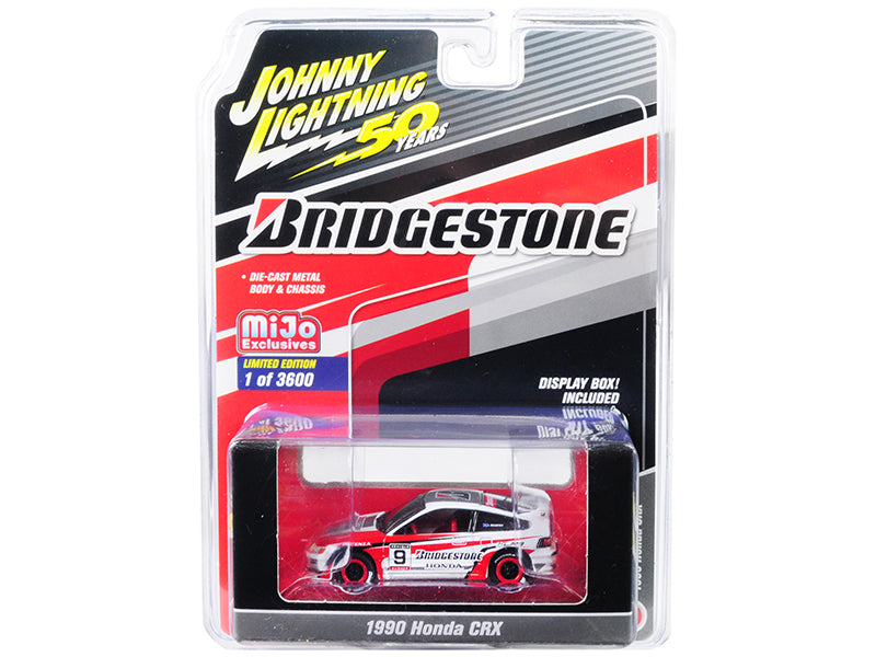 Brand new 1/64 scale diecast car model of 1990 Honda CRX #9 Bridgestone Johnny Lightning 50th Anniversary Limited Edition to 3,600 pieces Wo