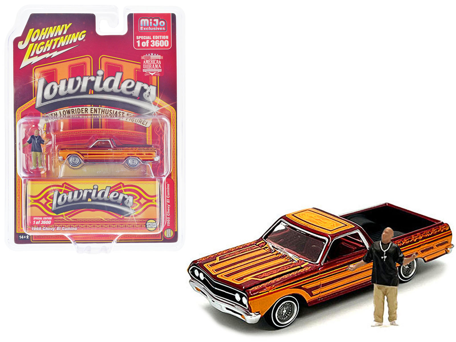 1965 Chevrolet El Camino Red Diecast Model Car Lowriders