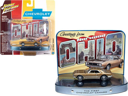 1967 Chevrolet Camaro  Gold Diecast Model Car 