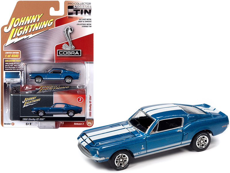1968 Ford Mustang Shelby Blue Diecast Model Car 