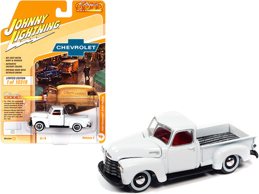1950 Chevrolet 3100  White Diecast Model Pickup Truck 