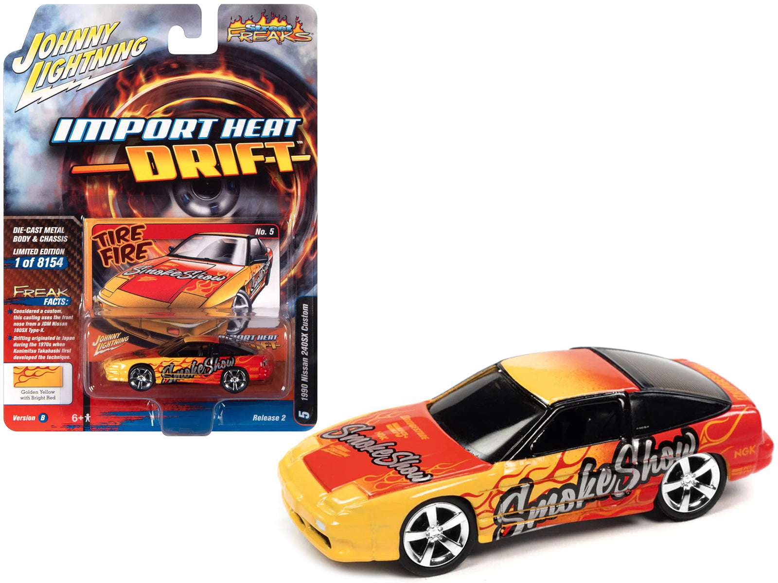 1990 Nissan 240SX Custom Yellow Diecast Model Car 