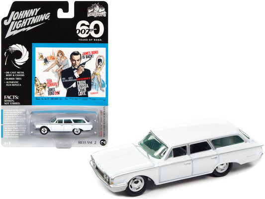 1960 Ford Ranch Wagon White Diecast Model Car James Bond 007