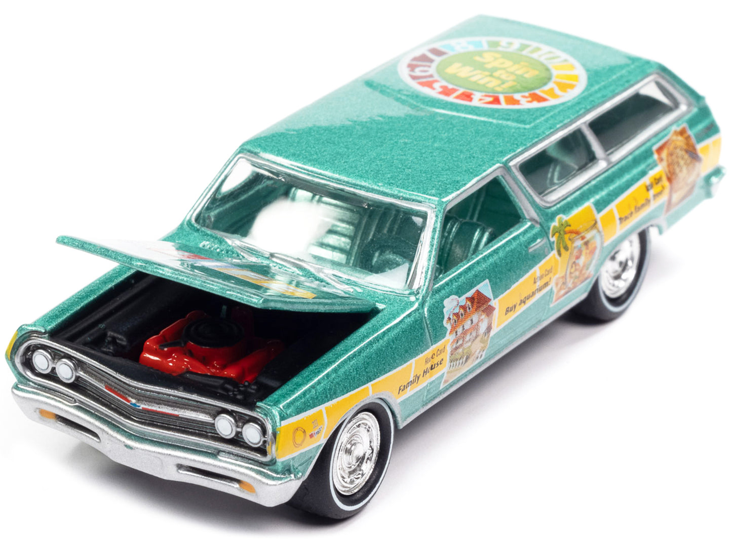 1965 Chevrolet 2-Door Turquoise Diecast Model Car 