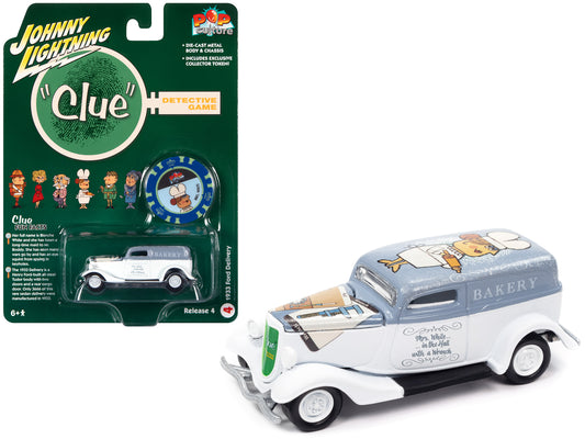 1933 Ford Delivery White Diecast Model Van 