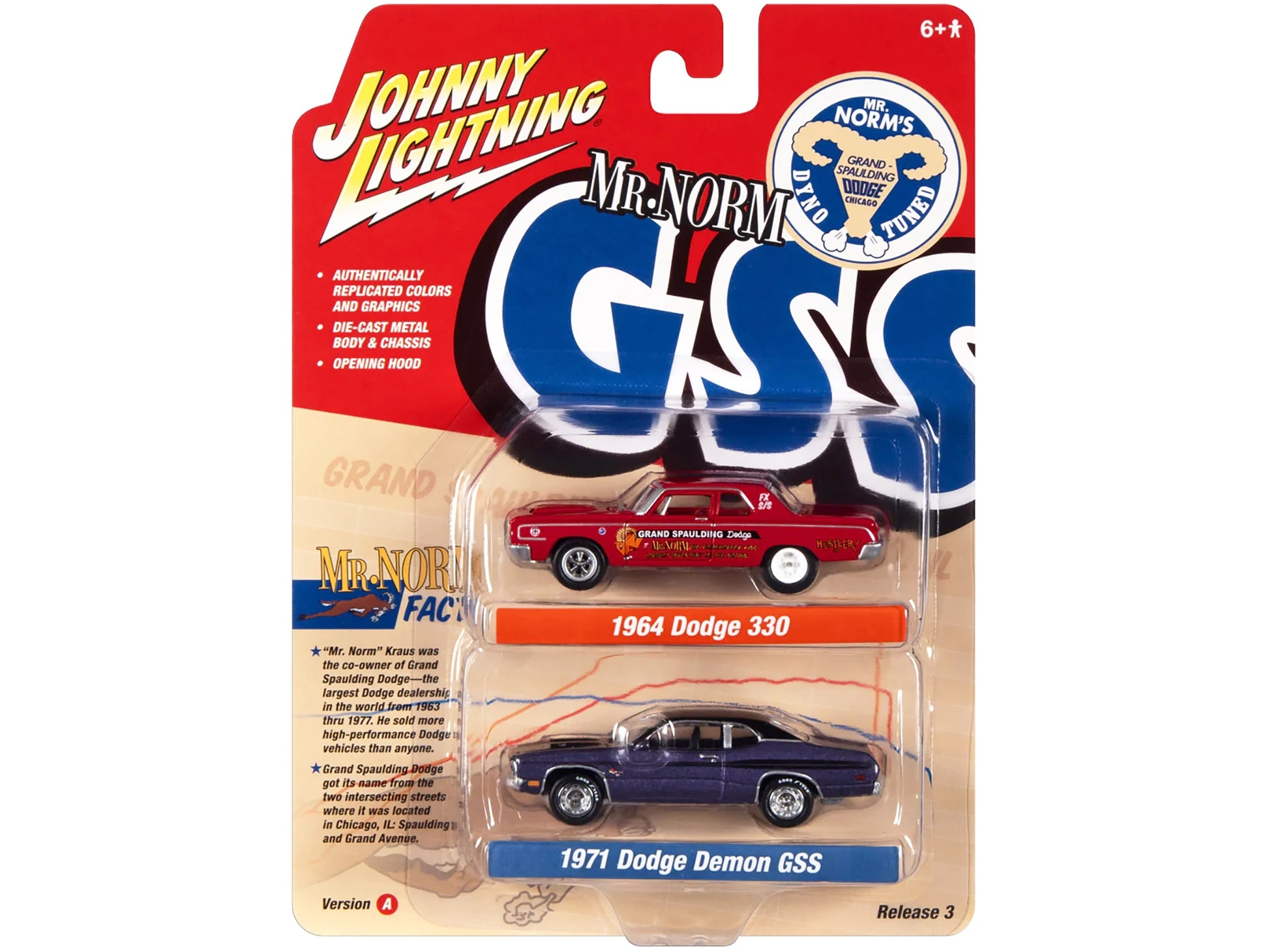 1965 Dodge 330 Mr Norm Red Diecast Model Car 