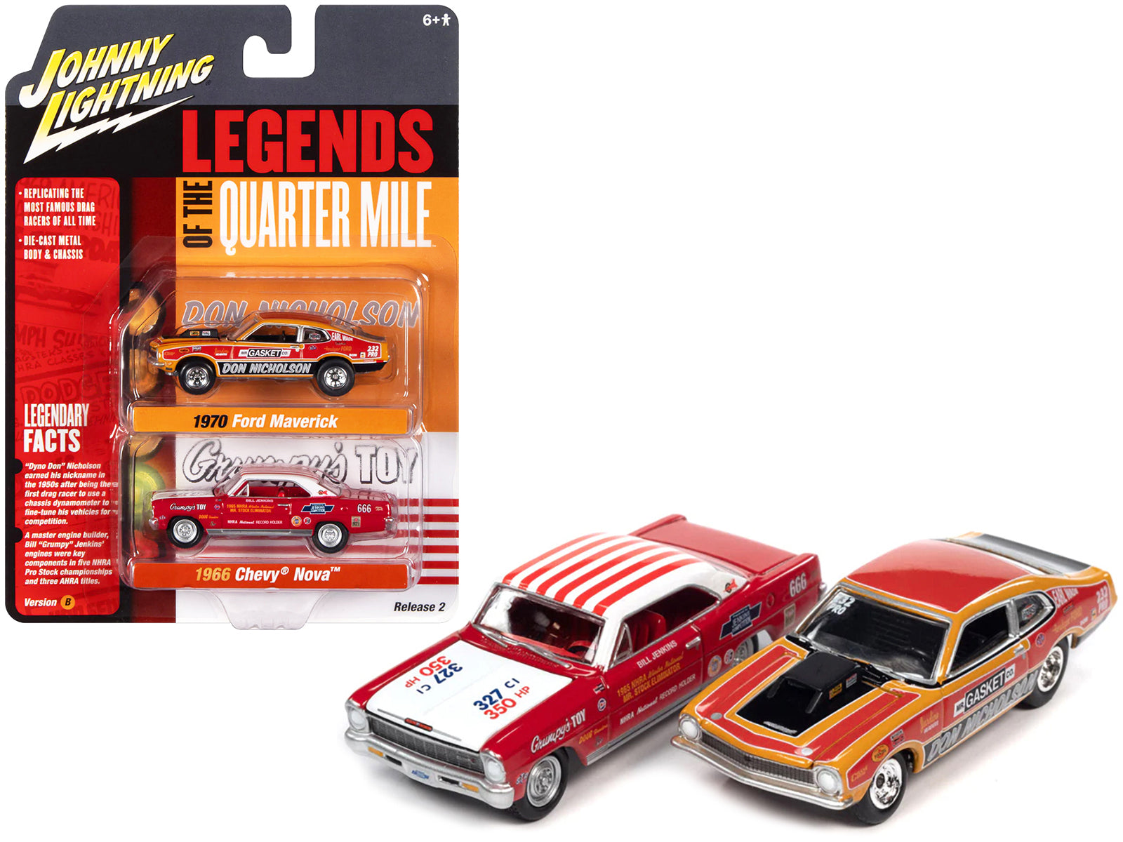 1970 Ford Maverick  Red Diecast Model Car 