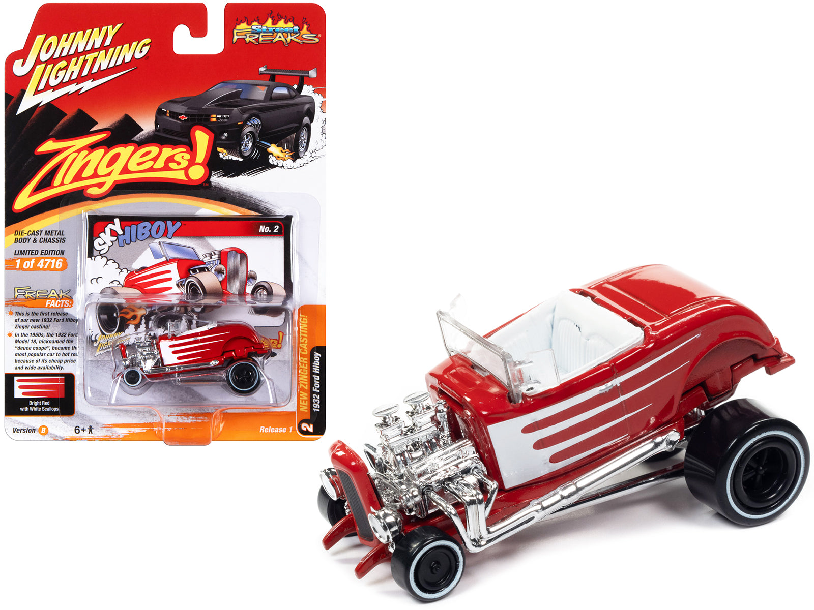 1932 Ford Hiboy Sky Red Diecast Model Car 