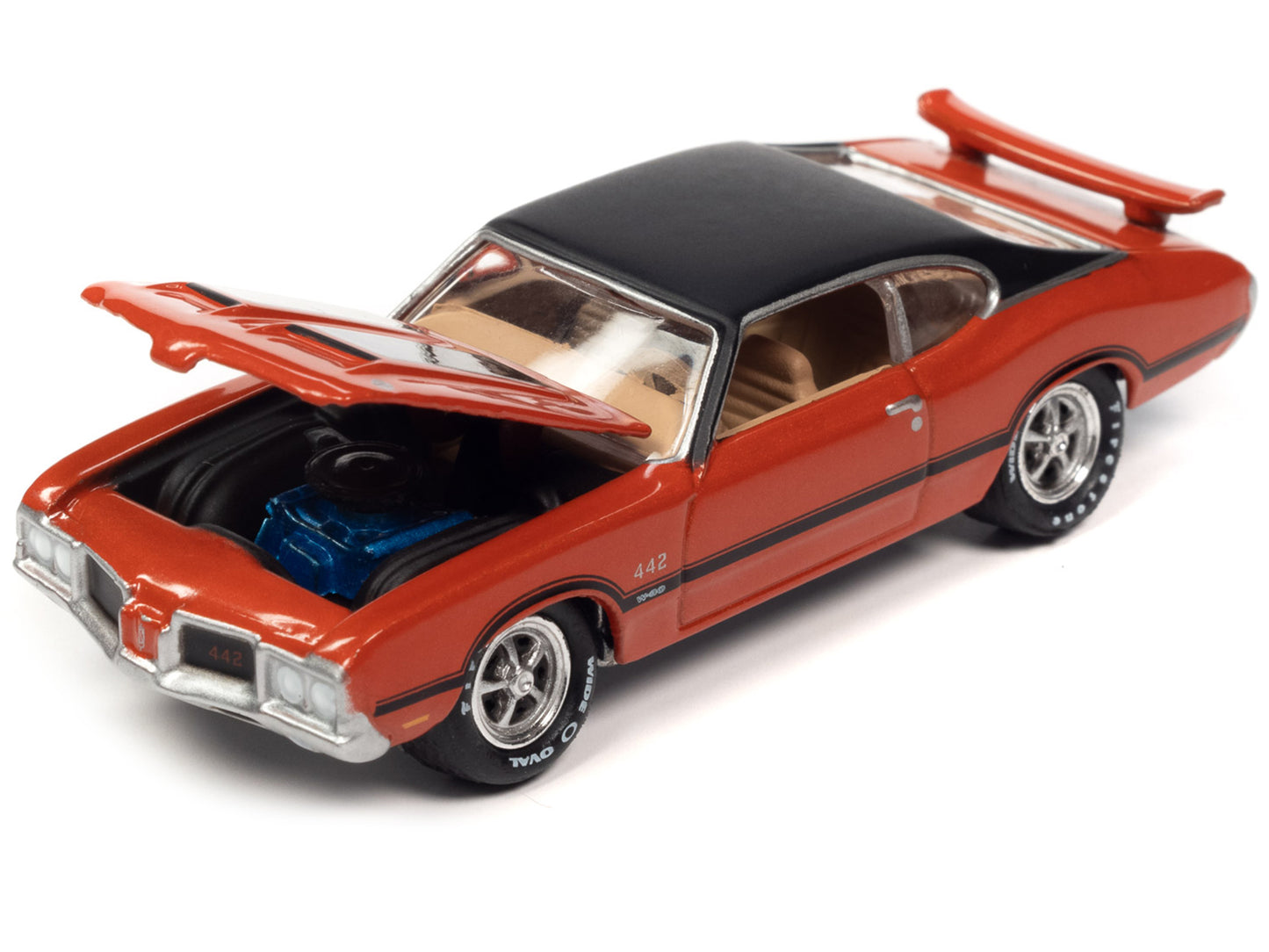 1972 Oldsmobile 442 W Orange Diecast Model Car 