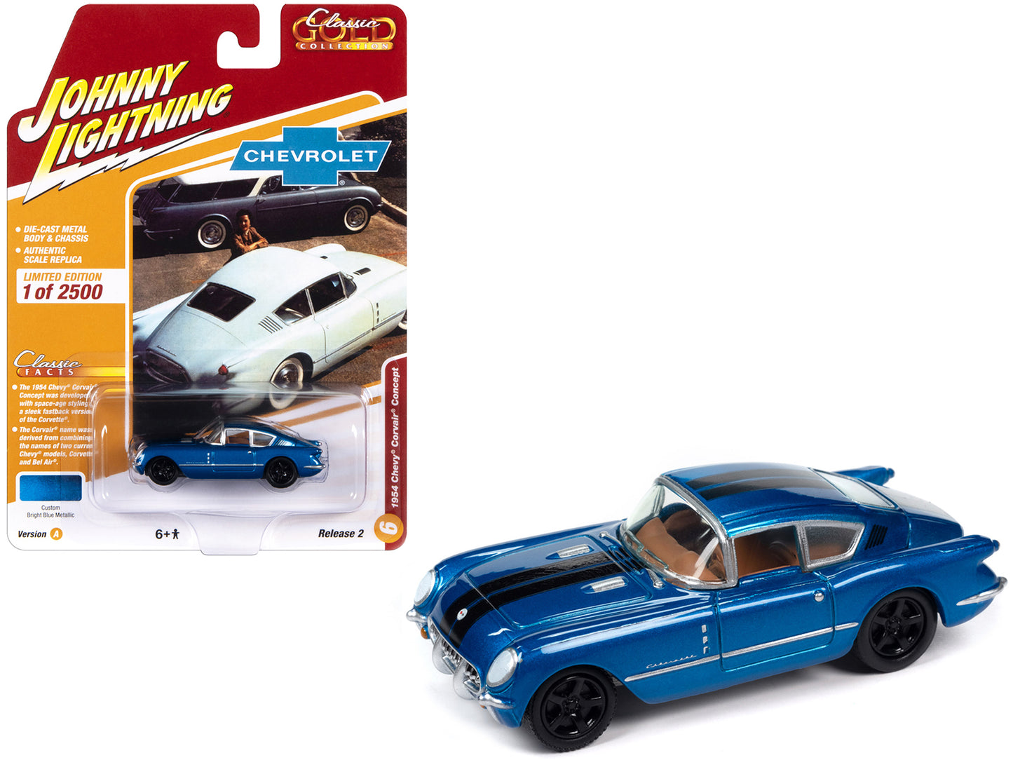 1954 Chevrolet Corvair Concept Blue Diecast Model Car 