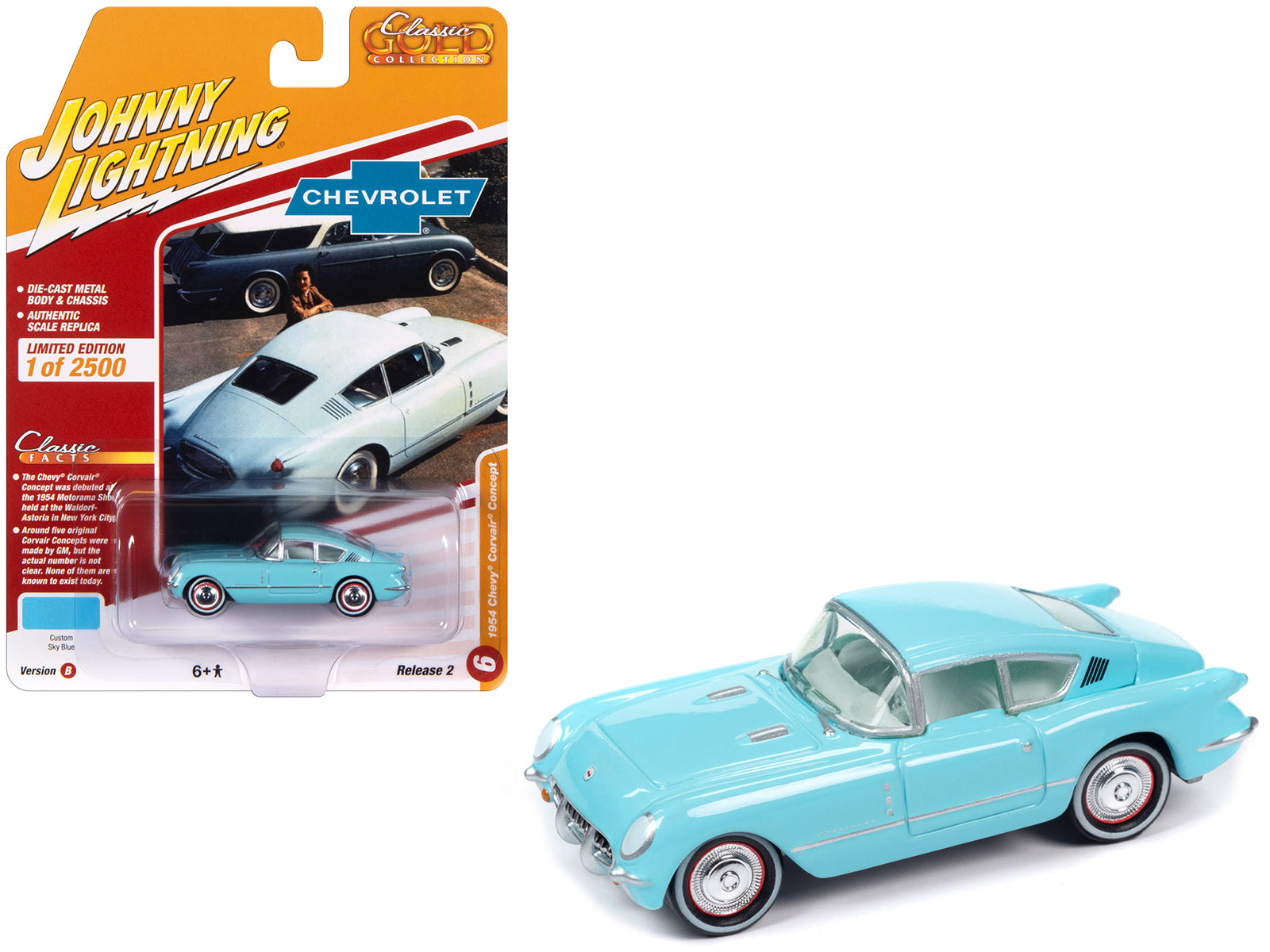 1954 Chevrolet Corvair Concept Blue Diecast Model Car 