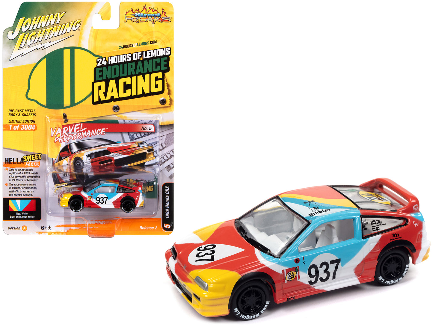 1989 Honda CRX #937  Diecast Model Race Car 