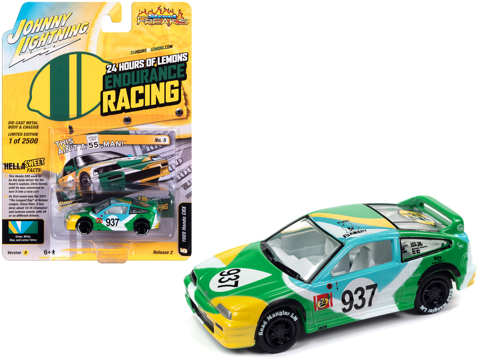 1989 Honda CRX #937  Diecast Model Race Car 