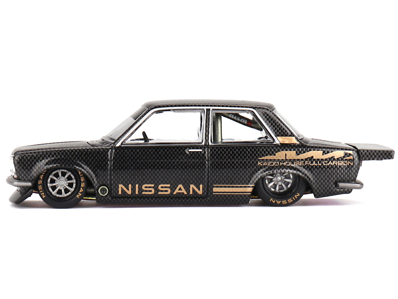 Brand new 1/64 scale diecast car model of Datsun 510 Pro Street V1 Full Carbon "Nissan" (Designed by Jun Imai) "Kaido Ho