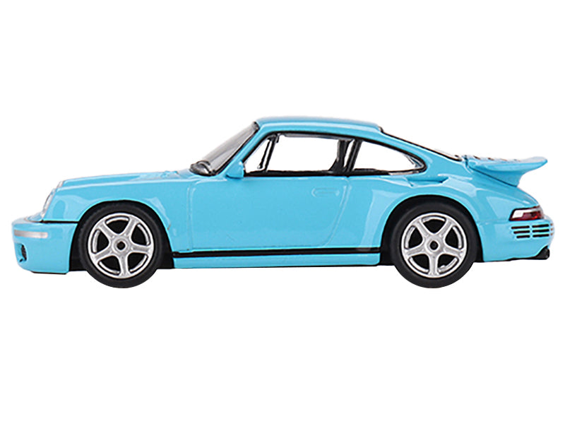 Brand new 1/64 scale diecast car model of RUF CTR Anniversary Bayrisch Himmelblau Light Blue Limited Edition to 3000 pie