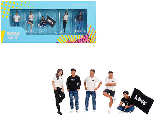 Brand new 1/64 scale models of "Team Liberty Walk" 5 Piece Figure Set for 1/64 scale models by True Scale Miniatures.
 Limited edit