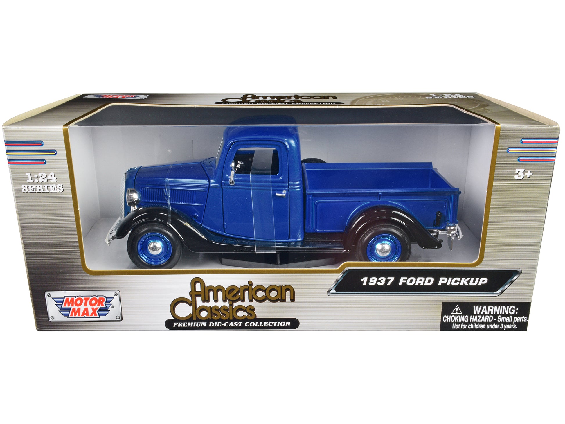 1937 Ford   Blue Diecast Model Pickup Truck 