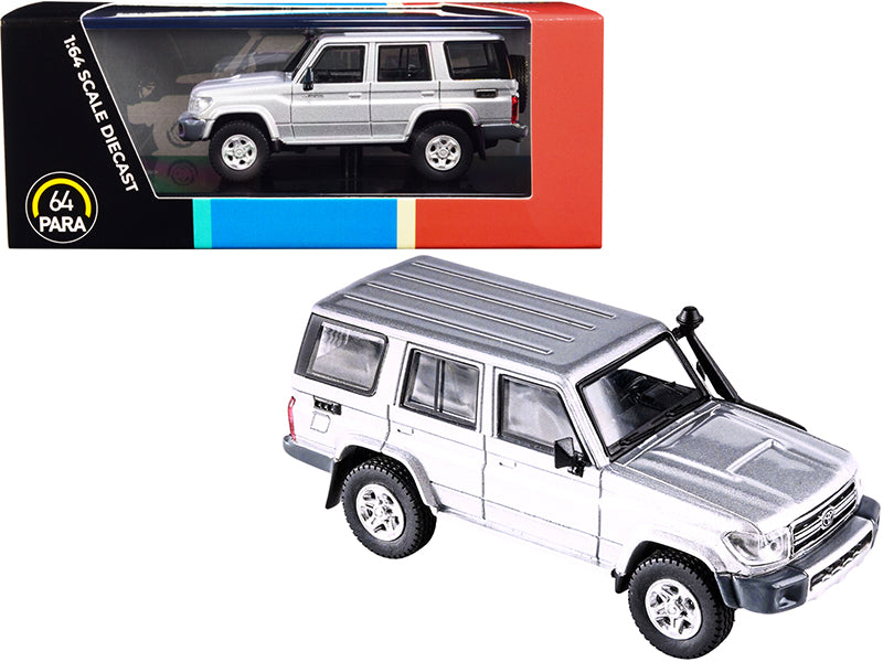 Brand new 1/64 scale diecast car model of Toyota Land Cruiser 76 Silver Pearl die cast model car by Paragon.
Brand new 