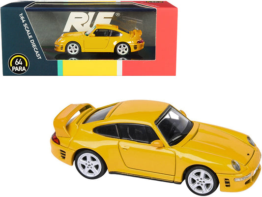 Brand new 1/64 scale diecast car model of RUF CTR2 Blossom Yellow die cast model car by Paragon.
Brand new box.
Detail