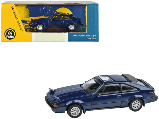 Brand new 1/64 scale diecast car model of 1984 Toyota Celica Supra XX Dark Blue Metallic with Sunroof die cast model car