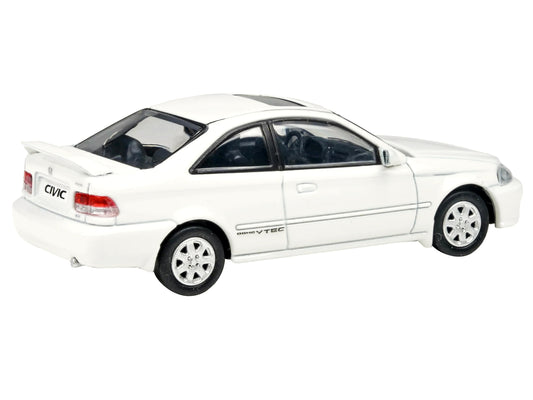 Brand new 1/64 scale diecast car model of 1999 Honda Civic Si EM1 Taffeta White with Sunroof die cast model car by Parag