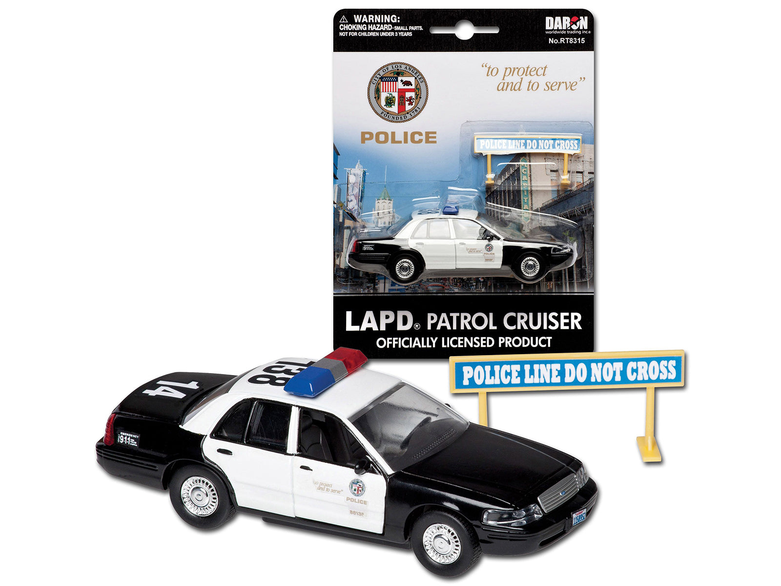 Ford Crown Victoria Black & White Diecast Model Car 