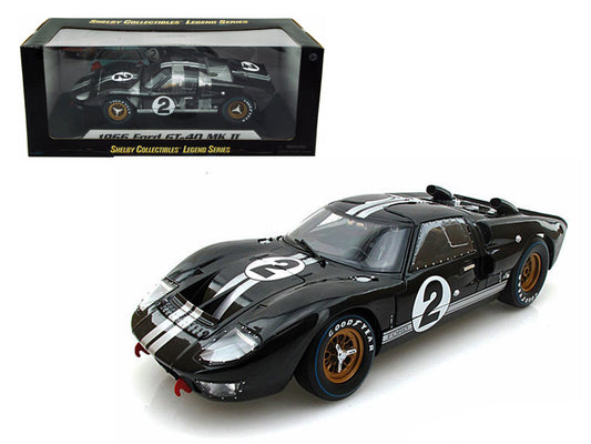 Brand new 1/18 scale diecast car model of 1966 Ford GT-40 MK II #2 Black die cast model car by Shelby Collectibles.
Bra