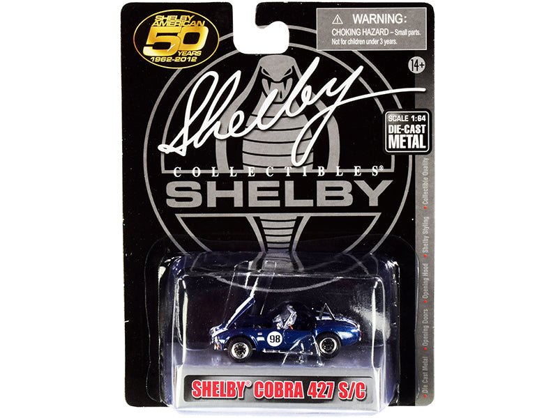 1965 Shelby Cobra 427 Blue Diecast Model Race Car 