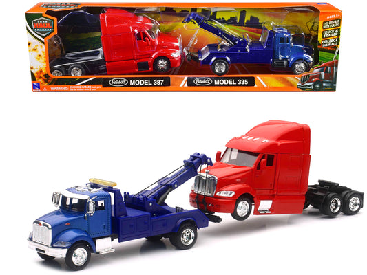 Peterbilt Model 335 Tow Blue  Model Tow Truck 