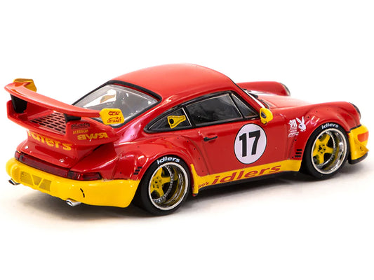 RWB 964 #17 Red w Yellow Stripes & Wheels Idlers Hobby64 Series 1/64 Diecast Mod