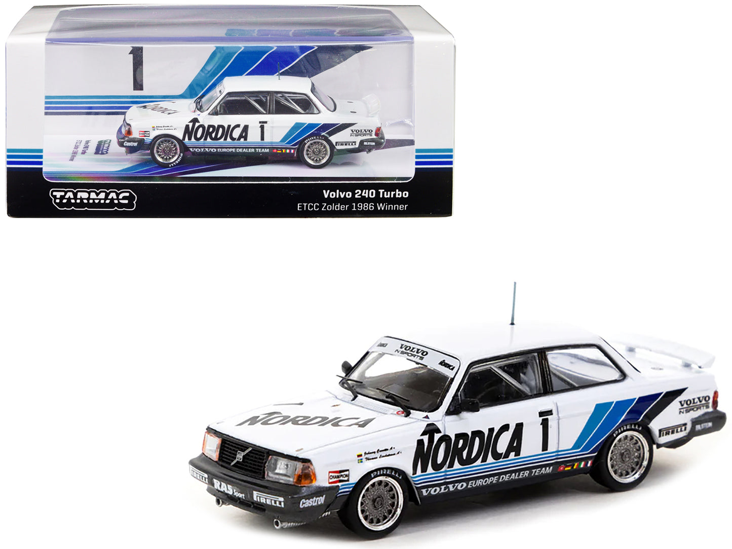 Volvo 240 Turbo #1  Diecast Model Race Car 