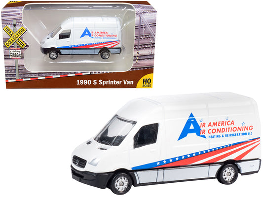 1990 Mercedes Benz Sprinter White Diecast Model Van 